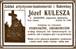 Zaklad kamieniarsko-budowlany J. Kuleszy