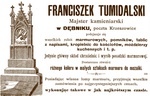 F. Tumidalski - majster kamieniarski